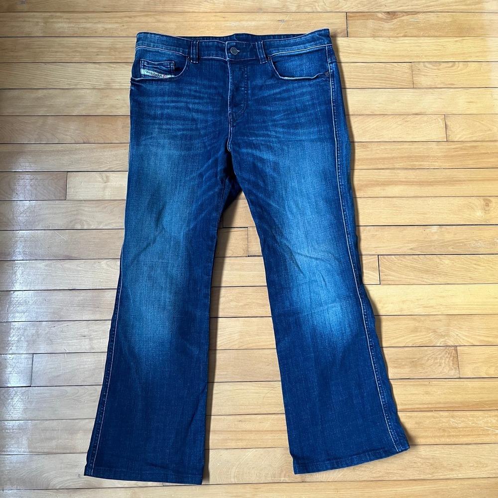 Diesel Industry Mens 31x28 Dark Wash Bootcut Denim Jeans 1998 5 Pocket Slim Fit